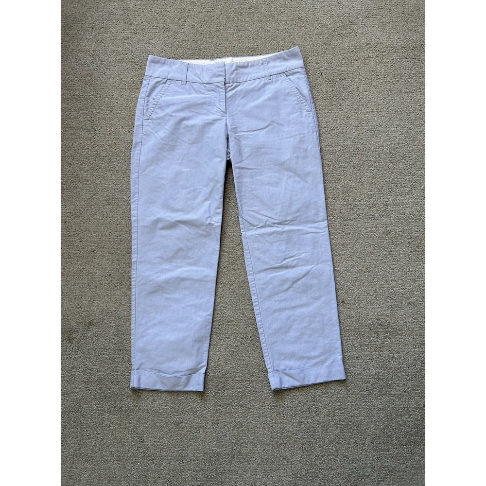 J.Crew Chino City Fit Pants Women's Size 6 Light Blue 100% Cotton